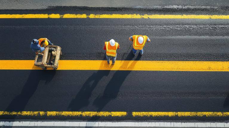 Yellow Line Markings Contractor